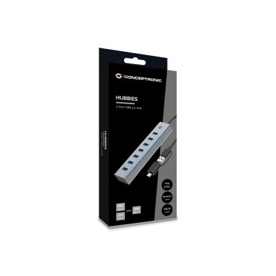 5. Conceptronic HUBBIES21G USB 3.2 Gen 1 (3.1 Gen 1) Typ-A Hubs und USB-Sticks mit 5000 Mbit/s, Grau