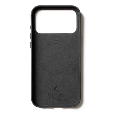 3. Mujjo Wallet Lederhülle - Lederhülle für iPhone 17 Pro Max, kompatibel mit MagSafe (schwarz)