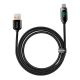 3. Baseus Display Schnellladedaten USB-A / USB-C 66W 1 m Kabel - Schwarz