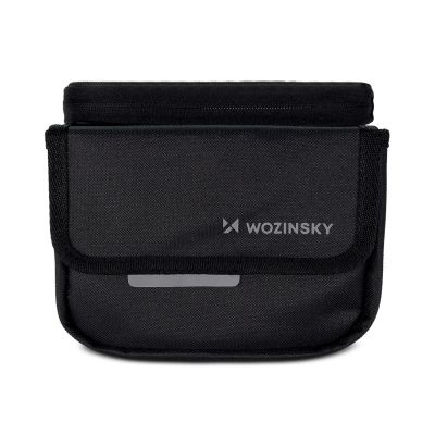 6. Wozinsky Fahrrad-Rahmentasche, wasserdichte Handyhülle, 1,5l, schwarz (WBB26BK)