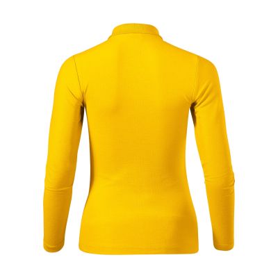 4. Damen-Pique-Poloshirt LS (Gelb)