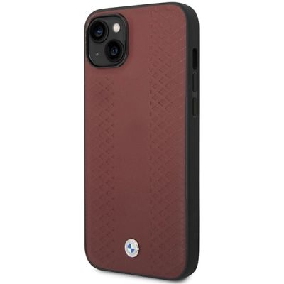 2. Hülle BMW BMHCP14S22RFGR iPhone 14 6.1" Burgund/Burgund Leder Rautenmuster