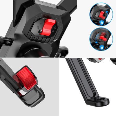 3. Joyroom Motorrad-Telefonhalter schwarz (JR-ZS288-m)