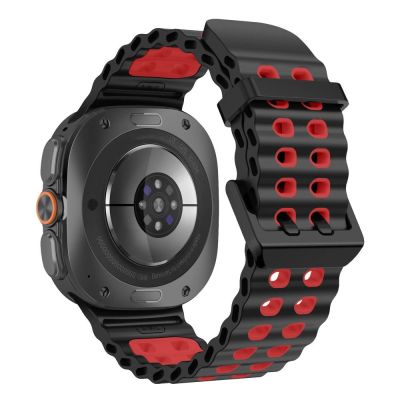 2. Tech-Protect Iconband Pro für Samsung Galaxy Watch Ultra 47 mm – Schwarz und Rot