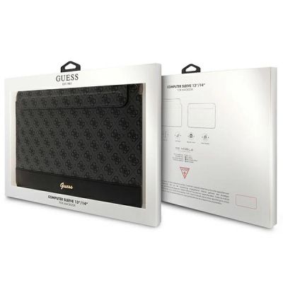 4. Guess 4G Stripe Metal Logo-Hülle für 14-Zoll-Laptop – Schwarz