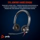 84. Poly Blackwire 3320 Stereo-Headset mit MS Teams-Zertifizierung, USB-C + USB-C/A-Adapter, 8 x 220 AA