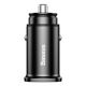Baseus Square Smart Car Charger 2x USB QC3.0 Quick Charge 3.0 SCP AFC 30W Schwarz (CCALL-DS01)