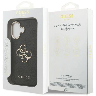 8. Guess 4G Big 4G Classic Logo Hülle für iPhone 17 - Schwarz und Gold