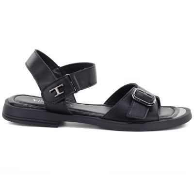 2. Schwarze Damen-Ledersandalen Vinceza 26-62303