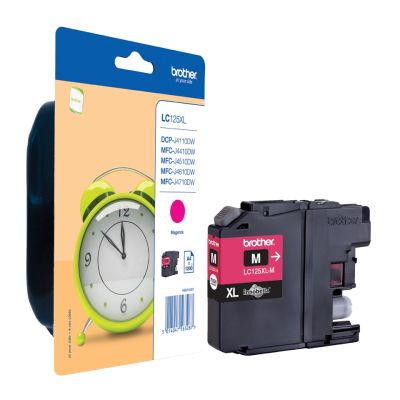 5. Brother rote Tintenpatrone LC125XLM=LC-125XLM, 1200 Seiten