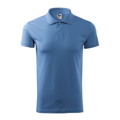 2. Malfini Single J. M MLI-20215 blaues Poloshirt