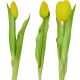 21. Strauß aus 7 gelben Tulpen, 31 cm, naturgetreue Frühlingsdekoration