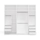 Modularer Kleiderschrank OPENO SET 260/250 WEISS mit Schubladen, Kleiderstangen und Einlegeböden – groß, fürs Schlafzimmer