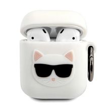 Karl Lagerfeld Silikon-Schutzhülle für AirPods 1/2 - Weiß