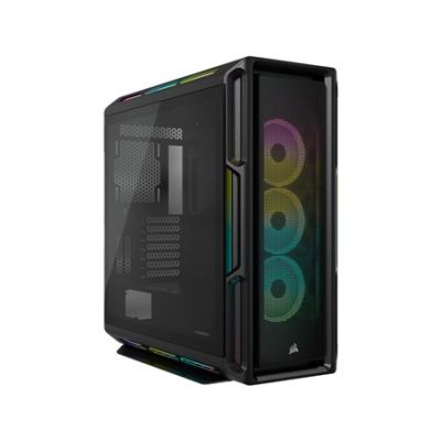 7. Corsair | Intelligentes Gehäuse mit gehärtetem Glas | iCUE 5000T RGB | Seitenteil aus Glas | Schwarz | Midi-Tower | Netzteil inklusive | ATX-Format