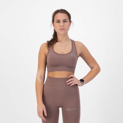 Rogelli TRINITY Sport-BH, Altrosa, Größe M