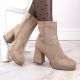 4. Jezzi W JEZ411B beige Wildlederstiefeletten