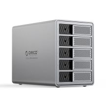 Orico 9858T3 5 Big DAS Solution ProThunder Disk Array mit Thunderbolt 3 für 5 x 2,5"/3,5" SATA HDD/SSD - Grau