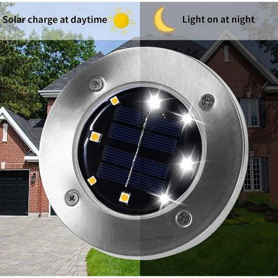 35. Solarlampe mit 8 SMD-LEDs zur Erdung, 4er-Set
