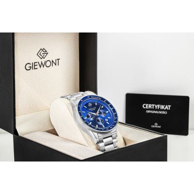 7. Herrenuhr Giewont Chronograph Saphir Silber Blau GW3520-B3