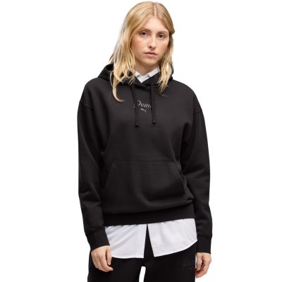 Damen-Hoodie Puma ESS Script Comfort Hoodie schwarz 694136 01
