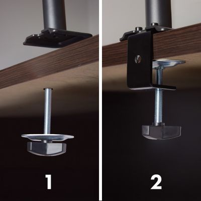 21. MACLEAN 3-Monitor-Halterung, Gasfeder, 17"-27", 2-8 kg, Schwarz MC-137