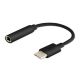 SAVIO AK-35/B Adapter (Typ-C-Buchse – 3,5-mm-Stereo-Klinkenstecker; 0,12 m; schwarz)