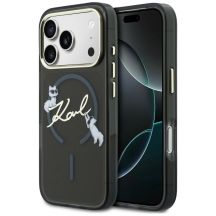 Karl Lagerfeld MagSafe-Hülle mit Schriftzug für iPhone 18 Pro Max / 17 Pro Max – Schwarz