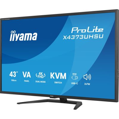 5. iiyama ProLite X4373UHSU-B2 Computermonitor 108 cm (42,5") 3840 x 2160 px 4K Ultra HD LED Schwarz