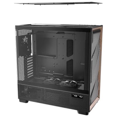16. Antec FLUX PRO Full Tower Schwarz, Holz