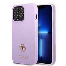 Ratet Guess , GUHCP13XPS4MU iPhone 13 Pro Max 6,7" lila/lila Hardcase Saffiano 4G kleines Metalllogo