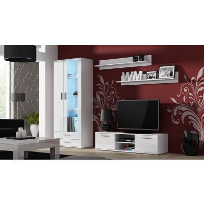3. TV-Schrank SOHO 140 weiß/glänzend weiß