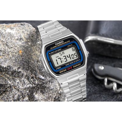 12. CASIO A164WA-1VES Unisex-Uhr