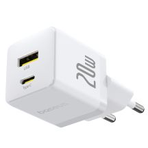 Baseus Palm 20W USB-C USB-A Wandladegerät - Weiß