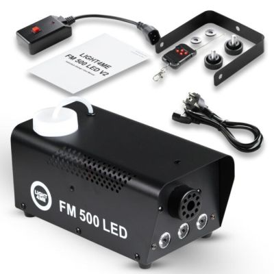 5. LIGHT4ME FM 500 LED V2 – Nebelmaschine, kabellose Fernbedienung, 500 W Leistung, 3 x 1 W RGB-Lichteffekte