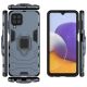 4. Ring Armor robuste Kickstand TPU/PC Panzer Handyhülle Hard Case für Samsung Galaxy A22 4G blau
