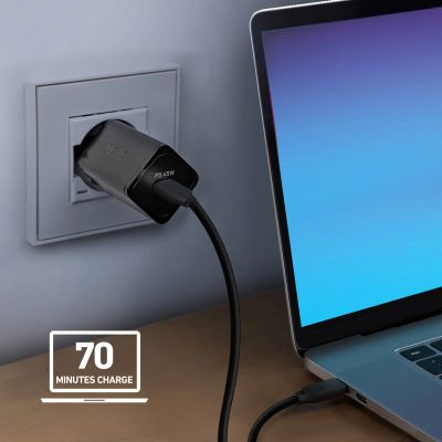 8. SBS TETRGAN1C45W 45-W-GaN-USB-C-Wandladegerät mit Power Delivery – Schwarz