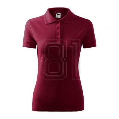 2. Damen-Poloshirt mit Piqué-Muster (Granat)