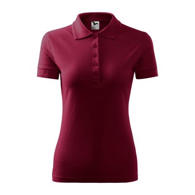 2. Damen-Poloshirt mit Piqué-Muster (Granat)