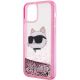 6. Karl Lagerfeld KLHCP12MLNCHCP iPhone 12/ 12 Pro 6.1" pink/pink Hardcase Glitter Choupette Head