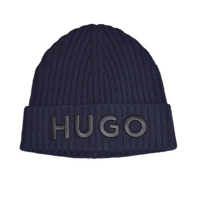 Hugo Boss Wollmütze, marineblau, Wintermütze - 50495778-410