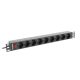 LANBERG POWER STRIP RACK 19" PDU 1U, 16A, 9X SHUKO, 3M PDU-09F-0300-BK