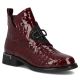 2. Damen-Lackleder-Stiefeletten mit Kroko-Prägung in Bordeaux Filippo DBT7191