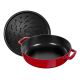 3. Tiefe Schmorpfanne mit Deckel Staub – 24 cm, Rot