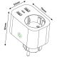 2. Entac ES-SSAUSB-WIBLE Netzsteckeradapter Weiß