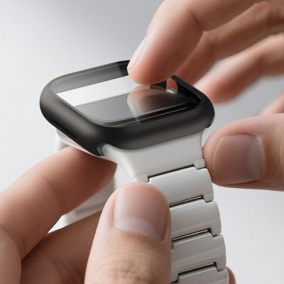 10. AmazingThing Radix Displayschutzfolie aus Glas mit Hülle für Apple Watch Series 11 46 mm – Schwarz