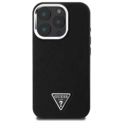 3. Guess GUHMP16XPGTSPSK iPhone 16 Pro Max 6,3" schwarz/schwarzes Hardcase Grained Triangle MagSafe