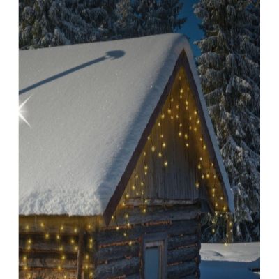 16. Weihnachtsbaumbeleuchtung, Außenbeleuchtung, 360°-LED-Steuerung, Timer, warmweißes, transparentes Kabel