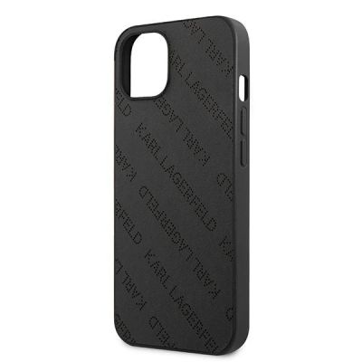 6. Karl Lagerfeld KLHCP13SPTLK iPhone 13 mini 5,4" Hardcase schwarz / schwarz Allover perforiert