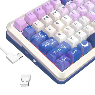2. REDRAGON K708AK-RGB-PRO FLEKACT Tastatur USB + RF Wireless + Bluetooth Weiß